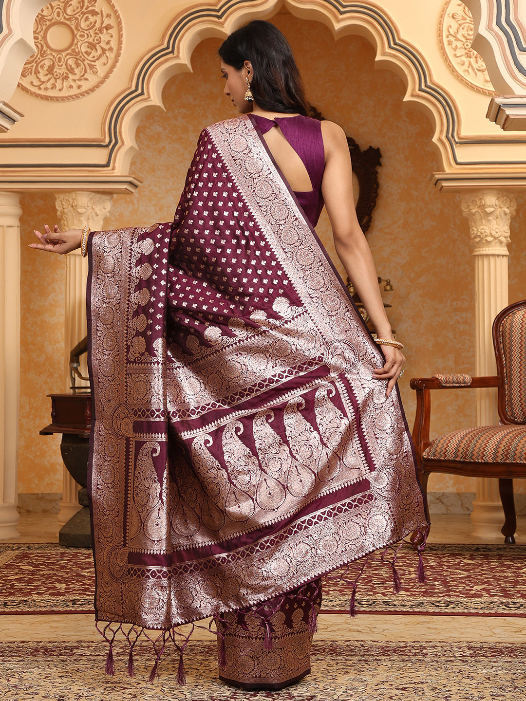Banarasi Silk Saree with Blouse Piece – 6 Vibrant Shades