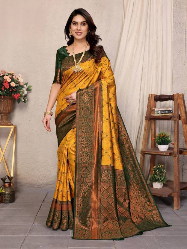 Organic Banarasi Lichi Silk Saree – Lightweight Wedding Collection
