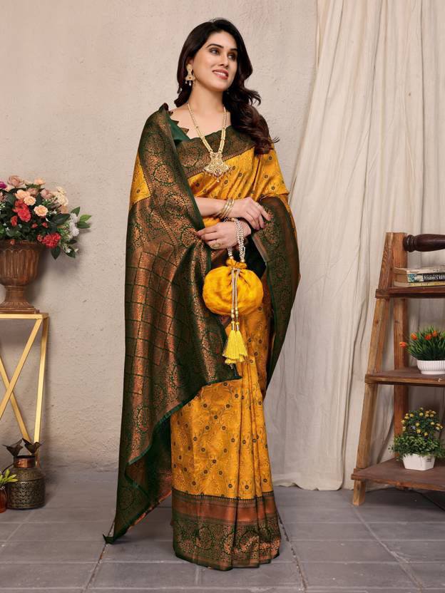 Organic Banarasi Lichi Silk Saree – Lightweight Wedding Collection