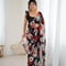 Georgette Silk Printed Saree with Mirror Work Border & Blouse Piece