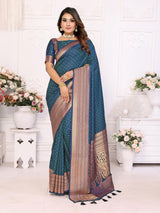 Premium Soft Silk Saree with Woven Buttis, Zari Border & Rich Pallu