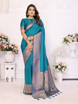 Premium Soft Silk Saree with Woven Buttis, Zari Border & Rich Pallu