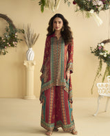 Digital Crepe Silk Mirror Work Coord Set