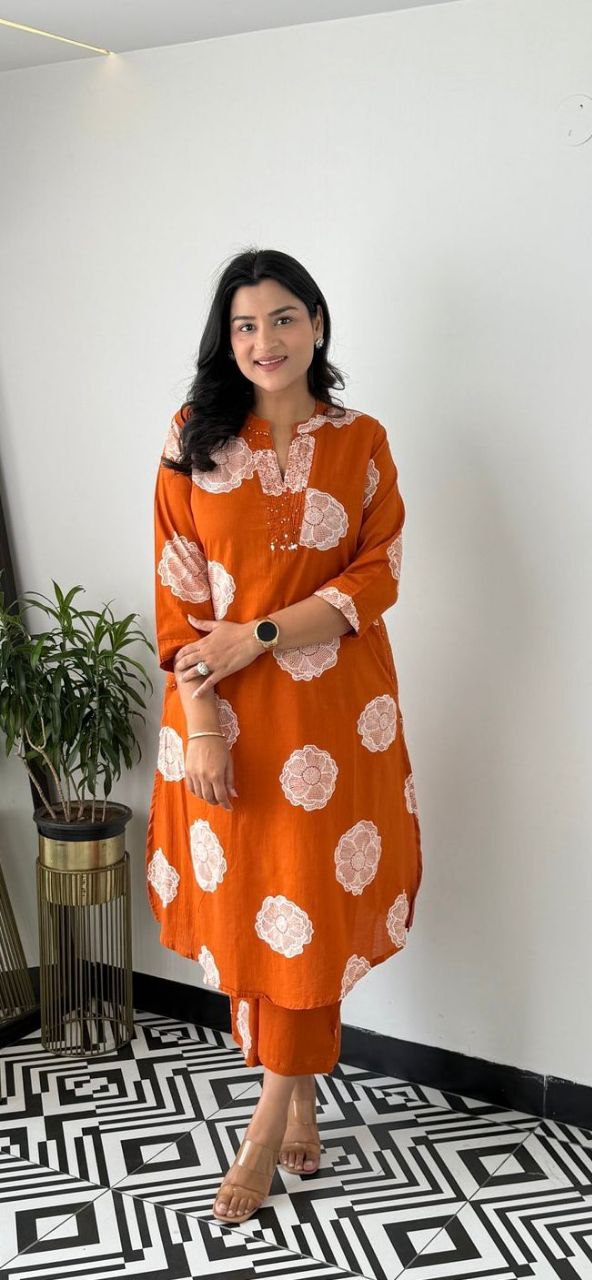 Exclusive Jaipuri Printed Cotton Co-ord Set for Women