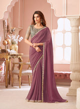 Attached Fabric Saree with Blouse Piece – Party & Festival Wear